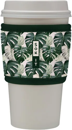 Miniatura 34 de Sok It HotSok Coffee & Tea - Funda de neopreno con aislamiento reutilizable (floral abstracto)