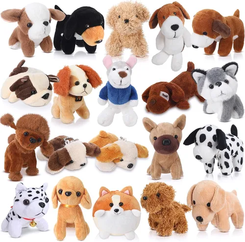 Miniatura 8 de Sosation - 20 piezas de mini animales de peluche a granel adoptar un regalo suave para cachorros, fiesta de regalo para niños, veterinaria, fiesta