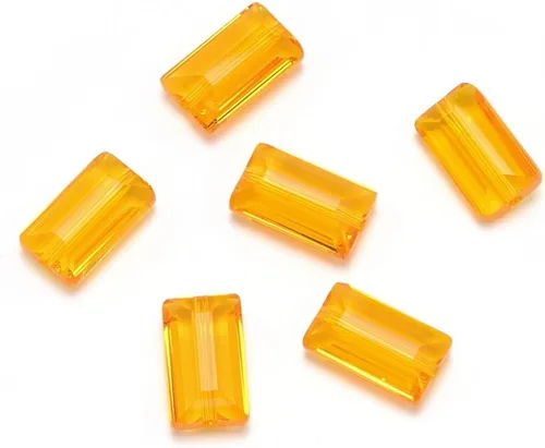 Miniatura 16 de 25 piezas Adabele cuentas austriacas de cristal facetado de 14 mm, rectangulares sueltas, amatista, compatibles con cristales Swarovski Preciosa