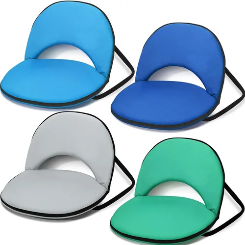 Miniatura 10 de Maitys 2 asientos de estadio para gradas con soporte para espalda, silla acolchada plegable para estadio con 5 posiciones ajustables, silla portátil