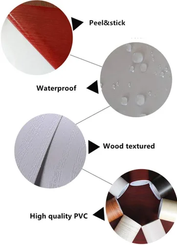 Miniatura 6 de UPREDO Papel adhesivo de grano de madera marrón, papel de pared de vinilo para cajones de aparador (15.8 x 197 pulgadas (16.4 pies), marrón)