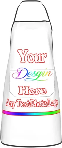 Miniatura 46 de Delantal de diseño personalizado para mujeres y hombres con bolsillos, delantal de cocina personalizado, diseño de logotipo de texto