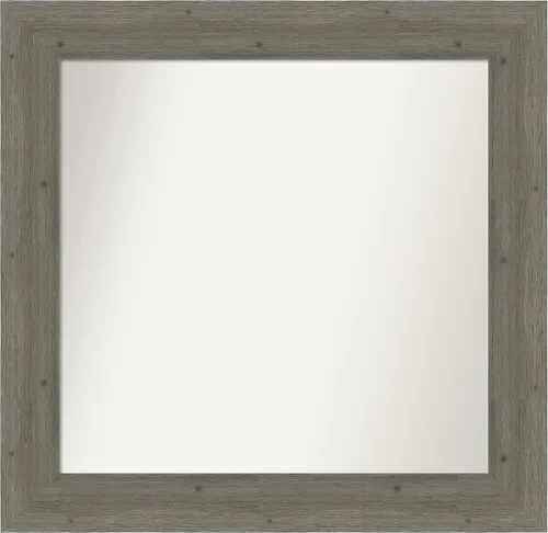 Miniatura 108 de Amanti Art Espejo de baño gris para sobre el fregadero, 27 x 27 pulgadas, espejo de tocador cuadrado gris, marco de madera rústica de campo medio