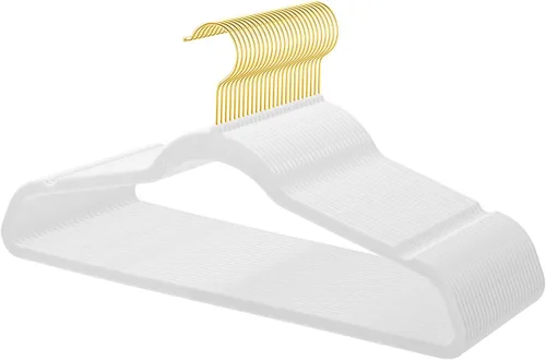 Miniatura 13 de TIMMY Perchas de terciopelo – Juego (paquete de 50) perchas ultrafinas con construcción resistente, soporta hasta 10 libras – Acabado rosa rubor