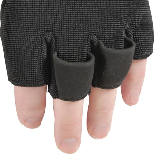Miniatura 3 de Wells Lamont Guantes de trabajo de palma de cuero sintético sin dedos para hombre, talla M (847M), color negro