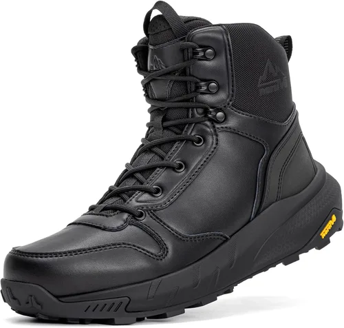 Miniatura 9 de NORTIV 8 Botas tácticas militares para hombre, ligeras y cómodas, con cremallera lateral para todo el día, botas de trabajo, para motocicleta, botas
