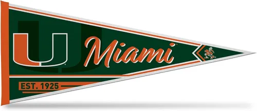Miniatura 186 de Rico Industries NCAA Banderín Clásico de Fieltro para Decoración de Pared de 12" x 30" - Ideal para Decoración del Hogar/Dormitorio/Cueva de Hombre