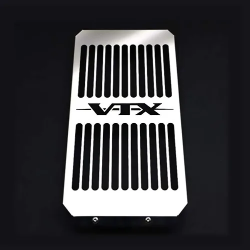 Miniatura 4 de Cubierta de radiador de motocicleta, protector de rejilla de parrilla compatible con Honda VTX1800 VTX 1800 C F N R S T (plata brillante)