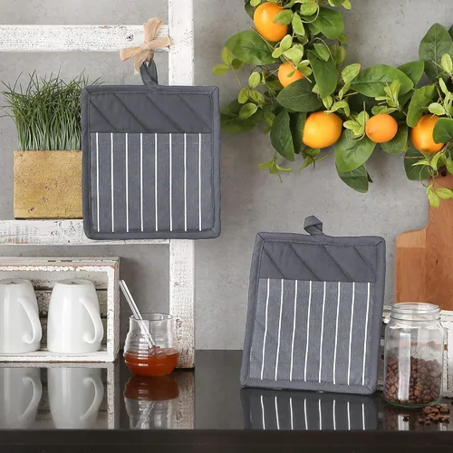 Miniatura 4 de Grado profesional y comercial, cocina Chef Stripe, agarraderas, gris