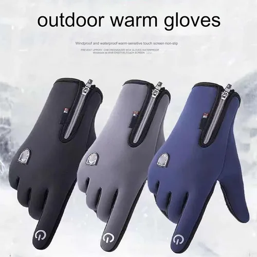 Miniatura 2 de LASULEN Dazzlesport Guantes deportivos para exteriores cortos Plus terciopelo resistente al viento impermeable Dazzlesport Guantes deportivos al