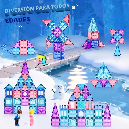 Miniatura 6 de Soyee Bloques de Construcción Magnéticos de Diamante - Juguetes de Princesa para Niñas y Niños de 3-8 Años - Regalo de Cumpleaños y Navidad