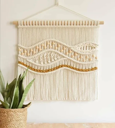 Miniatura 5 de Cuerda de macramé de algodón de 3 mm, 328 yardas, suministros de macramé de color natural, cuerda de algodón suave para colgar plantas, colgador