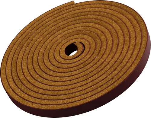 Miniatura 10 de TOFL Correas de cuero para manualidades y cordones de béisbol 2 piezas de 72 pulgadas de largo x 1/4 pulgadas de ancho x 1/8 pulgadas de grosor