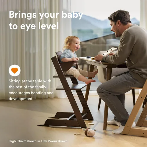 Miniatura 3 de Stokke Tripp Trapp Silla alta 2, natural, incluye silla + juego de bebé con arnés extraíble para niños de 6 a 36 meses, ajustable, ergonómica