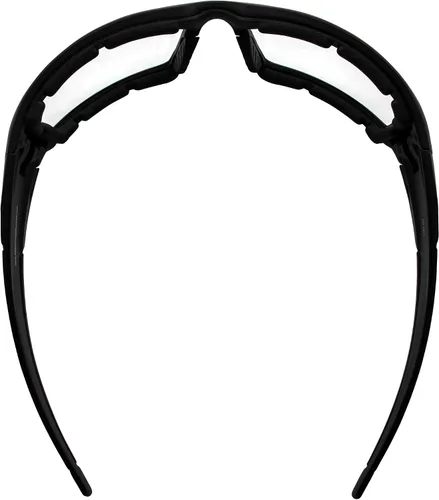 Miniatura 4 de Alpha Omega AO5 - Lentes de sol de motocicleta acolchados de espuma Z87.1 para hombres o mujeres, montura negra, lentes transparentes