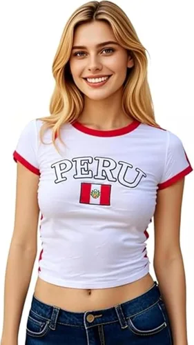 Miniatura 20 de Colombia Baby Tee Verano Crop Tops Y2k Ropa México Jersey 90s Graphic Tee 2000s Salir