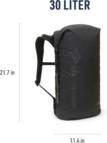 Miniatura 6 de Sea to Summit Big River Dry Mochila con arnés ajustable, 30 litros, color negro azabache