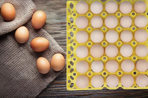 Miniatura 5 de 10 bandejas de plástico para huevos de 30 celdas, cajas de huevos apilables para embalaje de huevos, almacenamiento, envío de huevos frescos