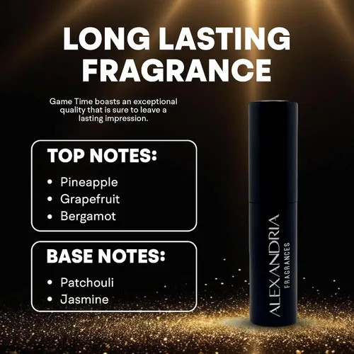 Miniatura 5 de Alexandria Fragrances Game Time Extrait de Parfum – Perfume de lujo de larga duración para hombres y mujeres – Fragancia unisex premium con notas