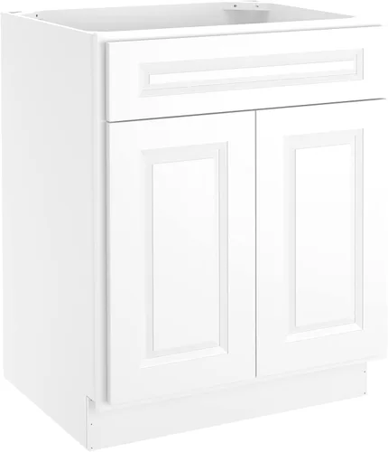 Miniatura 8 de LOVMOR Armarios de base de cocina, armario de almacenamiento aparador, gabinete de entrada con 1 cajón y estante ajustable, 24 pulgadas de ancho x