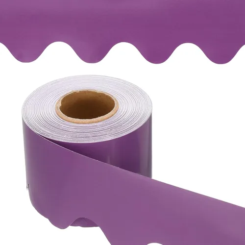 Miniatura 34 de PATIKIL Borde para tablón de anuncios, 65.5 pies, póster, pizarra, corcho, decoración, bordes festoneados, decoración de pared para aula, oficina