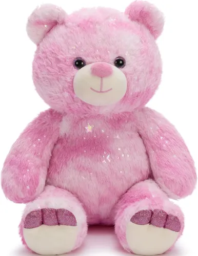 Miniatura 14 de Tezituor - Oso de peluche arcoíris de 13.78 pulgadas, suave oso de peluche teñido anudado, acogedor juguete de peluche abrazable para niños, novia
