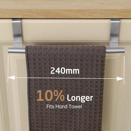 Miniatura 6 de KES Toallero sobre la puerta del gabinete, soporte para toallas de cocina, barra para toallas de cocina sobre la puerta del gabinete SUS304 acero