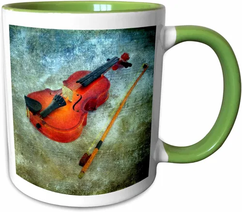 Miniatura 8 de 3dRose Violin by Angelandspot 15oz Two-Tone Black Mug