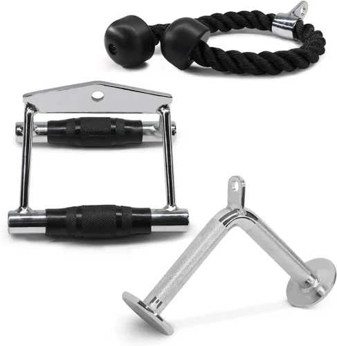 Miniatura 13 de Yes4All Juego de accesorios para máquina de cable de prensa de tríceps, accesorio desplegable LAT, accesorios de máquina de cable para gimnasio