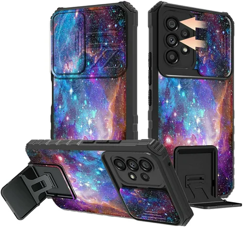 Miniatura 38 de Rossy Funda para Samsung Galaxy S22 Ultra para Samsung S22 Ultra con cubierta deslizante para cámara con función atril, funda híbrida de doble capa