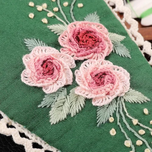 Miniatura 3 de YOUGUOM Estuche de tijera bordado, 1 pieza hecha a mano con cierre a presión para manualidades, costura, bordado, punto de cruz para tijeras