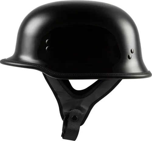 Miniatura 7 de Highway 21 Medio casco de 0.354 in para motocicleta, aprobado por DOT, protección de crucero ligero de perfil bajo, certificado FMVSS 218 (cromo, XS)