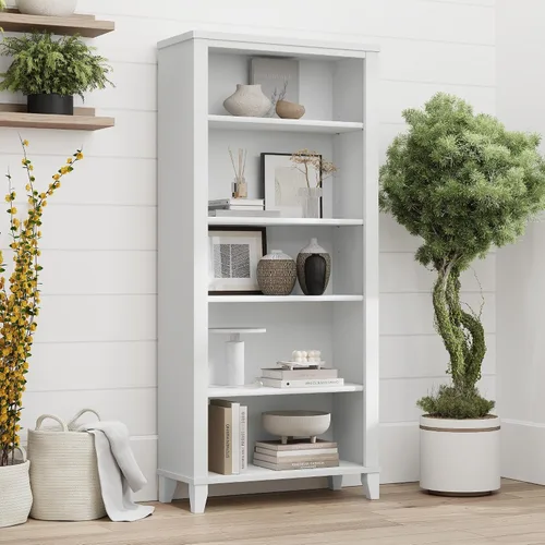 Miniatura 2 de Bush Furniture Somerset - Estantería alta de 5 niveles en acabado blanco