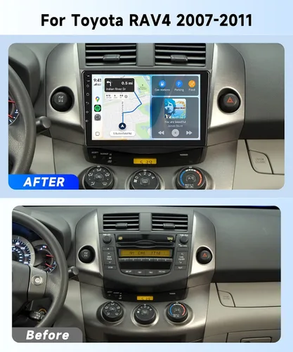 Miniatura 2 de Radio de coche de 8 núcleos 6G+128G para Toyota RAV4 2007-2011, estéreo de coche Rimoody Android con Carplay inalámbrico, Android Auto, Mirror Link