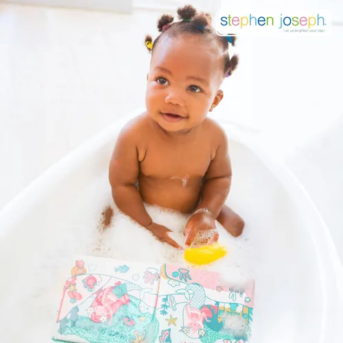 Miniatura 4 de Stephen Joseph, Libro flotante que cambia de color, juguetes de baño para niños pequeños, tiburón