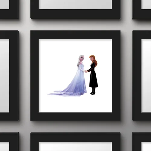 Miniatura 3 de Trends International Gallery Pops Disney Frozen - Póster de pared de Elsa y Anna tomados de la mano, 12.00 x 12.00 pulgadas, versión de marco negro