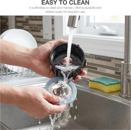 Miniatura 4 de Cuchilla de licuadora para Oster Osterizer con anillo de goma inferior Reemplazo de acero inoxidable Hoja de hielo para licuadoras eléctricas