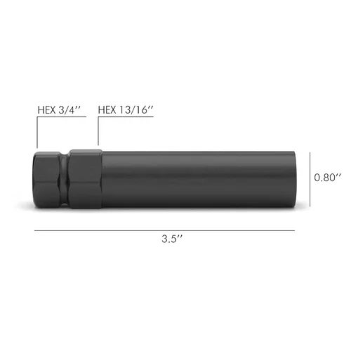 Miniatura 2 de White Knight 3804BK-20AM (Cromo Negro) Tuerca de Orejeta Estriada de 1/2"-20 con Llave, Paquete de 20