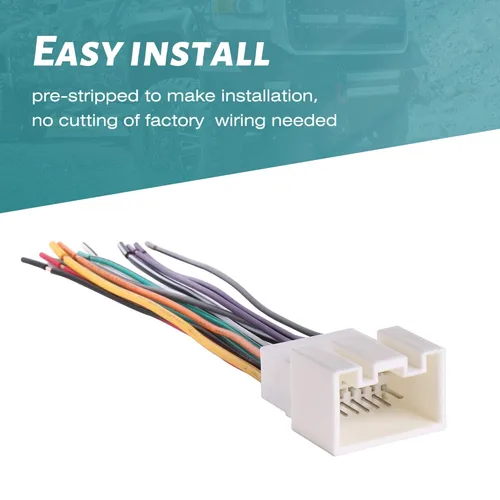 Miniatura 5 de BASIKER Ajuste para vehículos Ford 1998-2009 arnés de cableado para conectar receptor de radio estéreo del mercado de repuestos..
