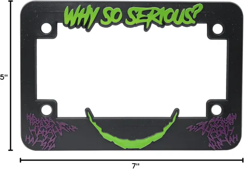 Miniatura 5 de ¿Por qué tan serio? Marco de matrícula 3D para motocicleta Joker 1 paquete de cubierta de matrícula de motocicleta Soporte universal para placa