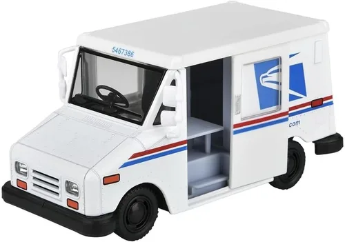 Miniatura 6 de Zugar Land Camión de entrega de correo de servicio postal estadounidense fundido a presión (5 pulgadas) camión de metal de oficina de correos