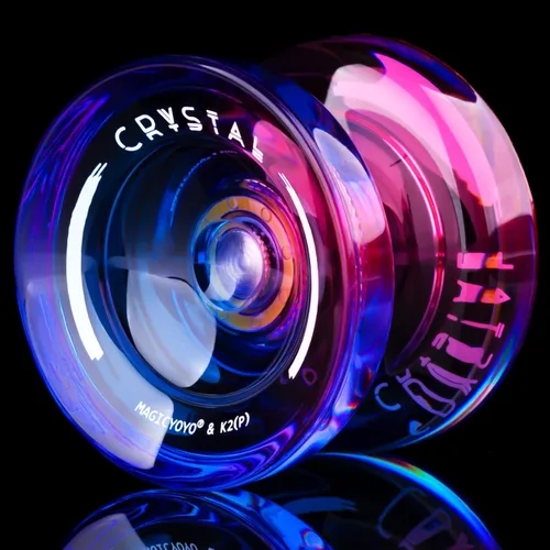 Miniatura 20 de MAGICYOYO Yo Yo de Cristal Profesional K2, Yoyo Responsivo para Niños de 8-12, Yo-yo de Plástico con Giro de Dedo para Trucos con Rodamiento No