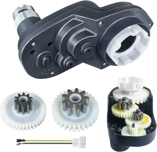 Caja de cambios de motor de acero de 24 V para Jeep Power Wheels Piezas de repuesto de actualización de motor, caja de engranajes de motor de alto