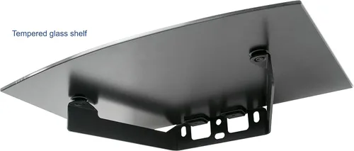 Miniatura 4 de VIVO Soporte de pared para TV de pantalla de 23 a 55 pulgadas con inclinación ajustable y estante de entretenimiento, AV flotante, estantería DVD