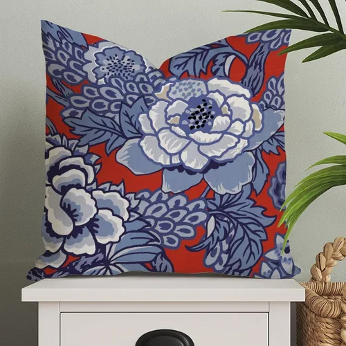 Miniatura 119 de ArogGeld Fundas de Almohada Euro Sham Florales Verde y Blanco Gris Estilo Chinoiserie Funda de Almohada Asiática Funda de Cojín Decorativo 18x18