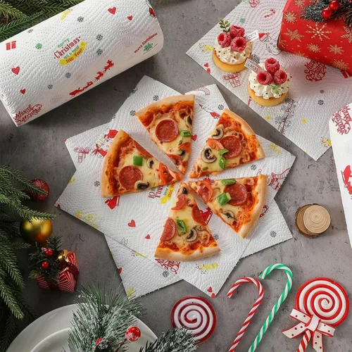 Miniatura 9 de Toallas de papel de cocina de Navidad: toallas de limpieza desechables, pañuelos de cocina de Navidad, toallas de mano altamente absorbentes