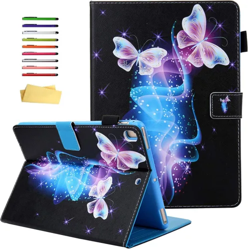 Miniatura 36 de Funda para iPad de 6ª/5ª generación de 9.7 pulgadas 2018/2017, para iPad Air 2/Air 1 con soporte, soporte para lápices, bolsillo