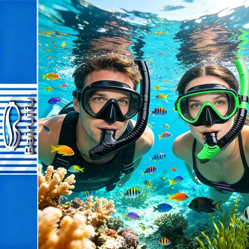Miniatura 6 de Juego de 2 máscaras de esnórquel seco para adultos, máscara de buceo, gafas de natación, máscara de buceo, cubierta de nariz, buceo gratis