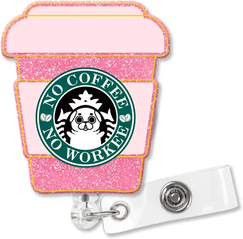 Miniatura 17 de XQLZY Ortho Carrete de Insignia Retráctil Divertido con Purpurina Negra Banda Clip de Tiburón, Lindo Clip de Insignia de Amor de Hueso de Dedo