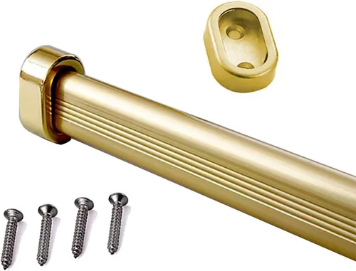 Miniatura 10 de Barra de ropa comercial de metal de 0.094 in de grosor, montaje en pared, resistente, moderno, para dormitorio, baño, armario, boutique, tienda